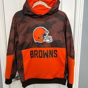 Cleveland Browns Youth Hoodie NFL Team Apparel Sweatshirt, Size L 14/16 Drifit